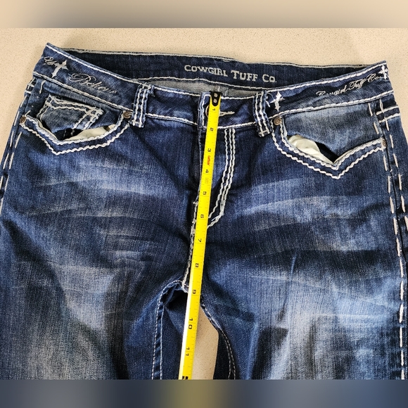 Cowgirl Tuff Co. Women's Western Jeans  - Believe It's Possible 32x31 Bootcut - Picture 15 of 16